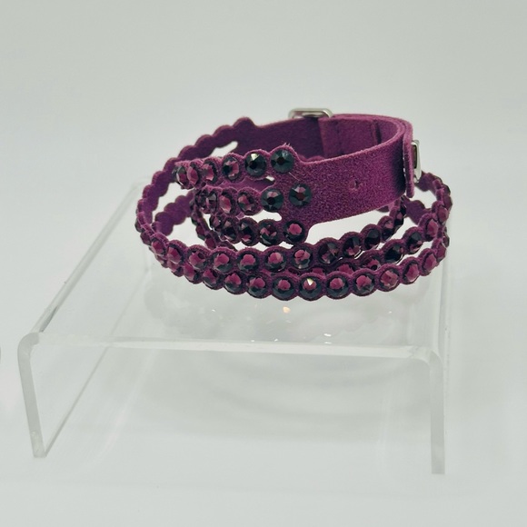 Swarovski Power Collection Purple Wrap Bracelet - Picture 2 of 4